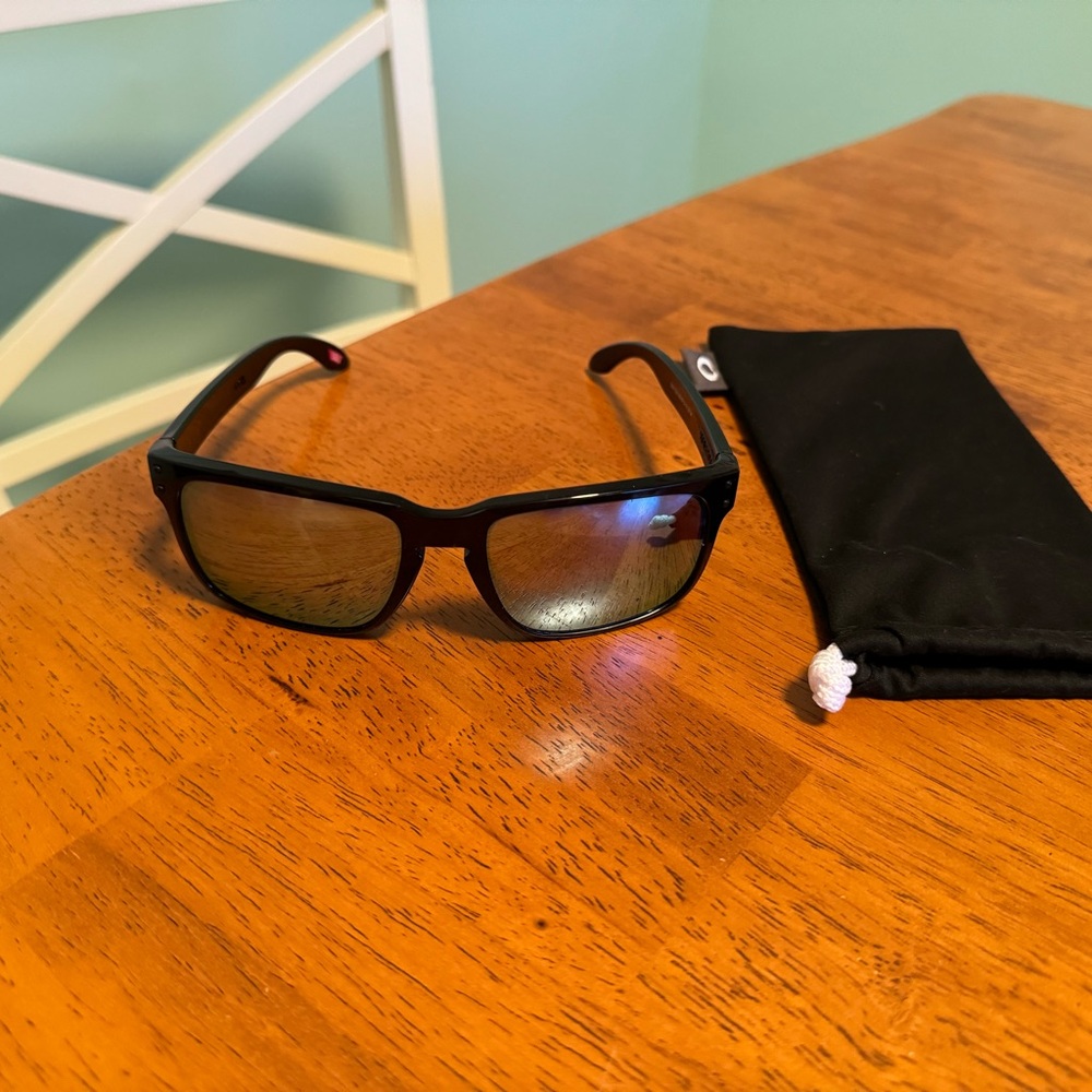 Oakley Holbrook Prizm Deep Water Polarized Lenses, Polished Black Frame